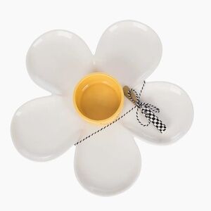 Daisy Platter Tray with Dip Cup & Splatter Knife